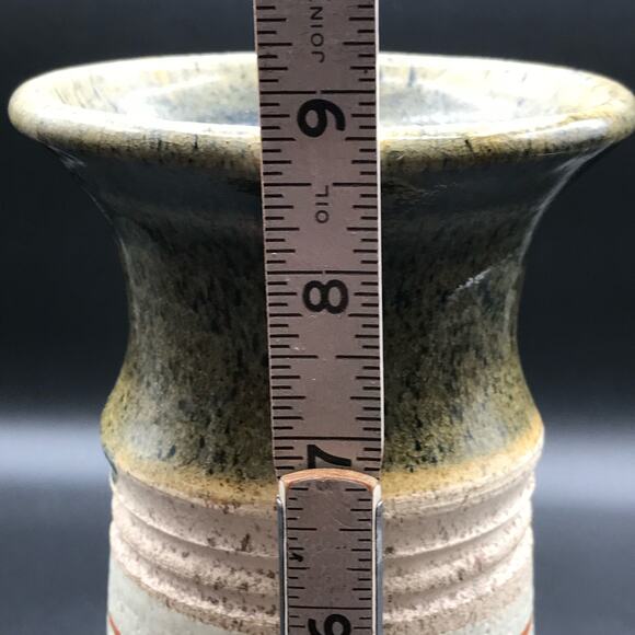 Jack Westlin Northwest Artist Signed 9" Hand Thrown & Painted Stoneware Vase - Picture 5 of 7